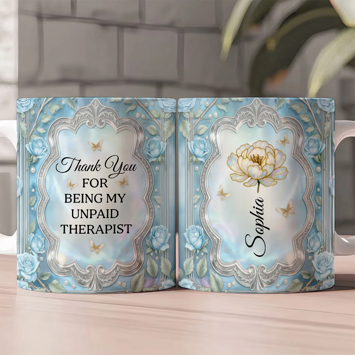 Thank You For Being My Unpaid Therapist - Personalized Ceramic Coffee Mug