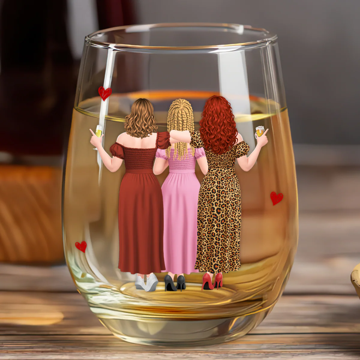 Thank You For Being My Unpaid Therapist - Personalized Stemless Wine Glass - Image 6