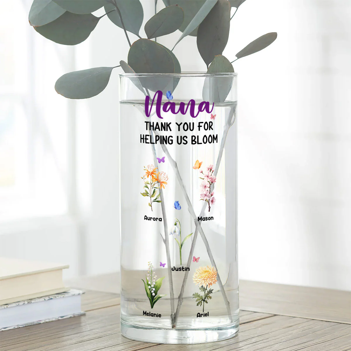 Thank You For Helping Us Bloom - Personalized Glass Vase - Image 3