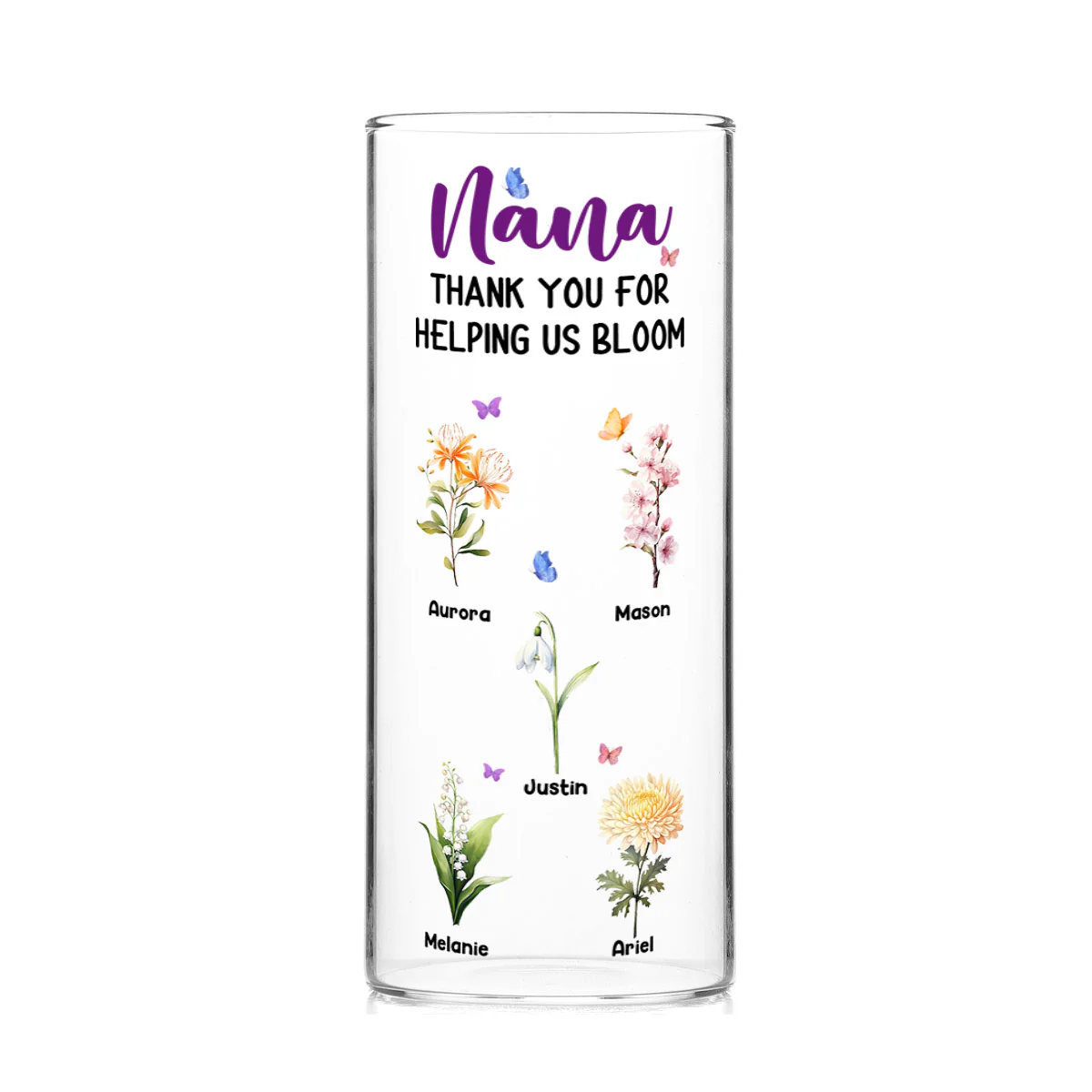 Thank You For Helping Us Bloom - Personalized Glass Vase - Image 5