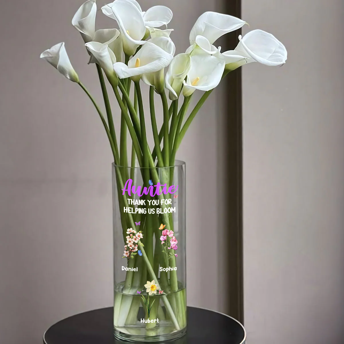 Thank You For Helping Us Bloom - Personalized Glass Vase - Image 5