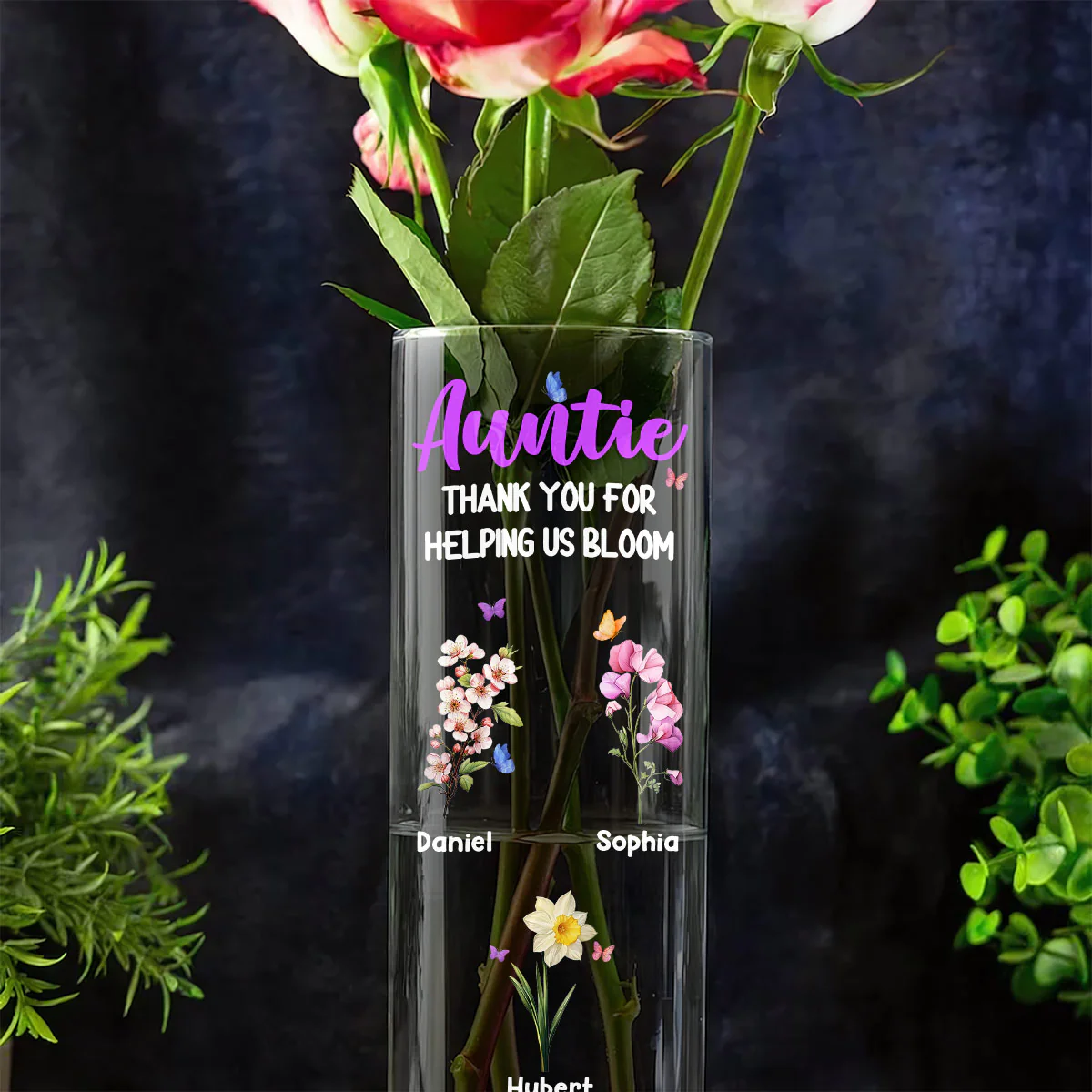 Thank You For Helping Us Bloom - Personalized Glass Vase - Image 6