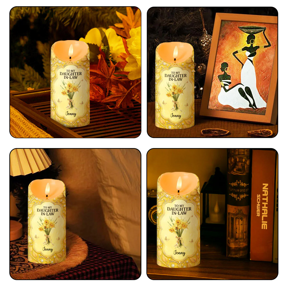 Thank You For Loving My Son - Personalized Flameless LED Candle - Image 4