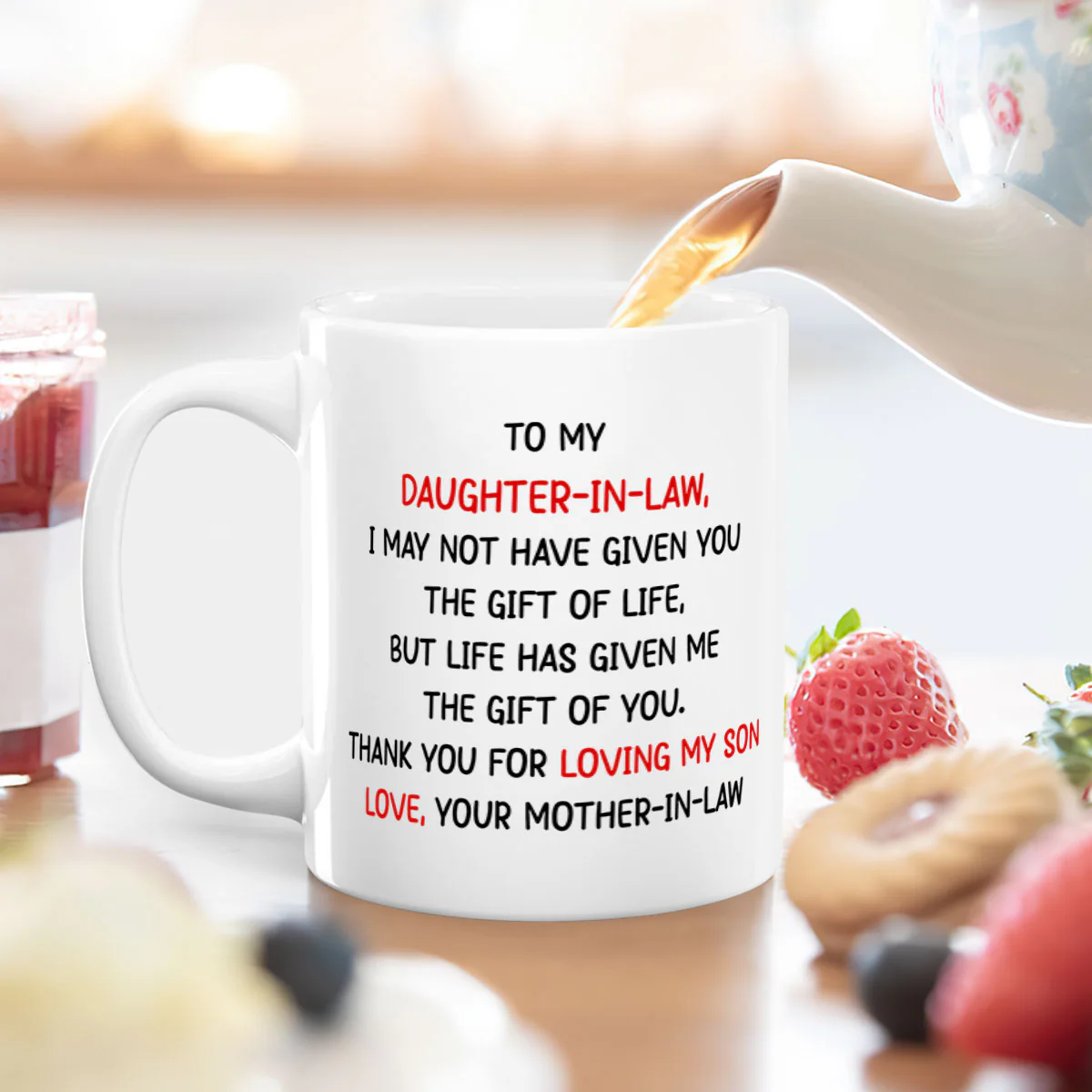 Thank You For Loving My Son - Personalized Mug - Image 4