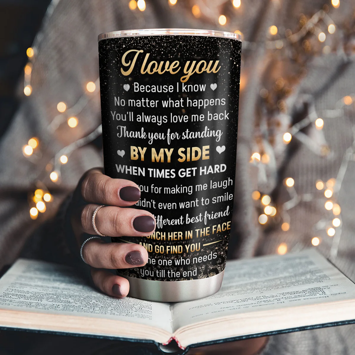 Thank You For Standing By My Side - Personalized Stainless Steel Tumbler - Image 3
