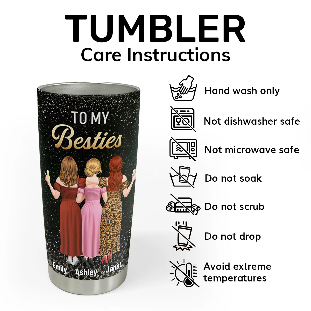 Thank You For Standing By My Side - Personalized Stainless Steel Tumbler - Image 5
