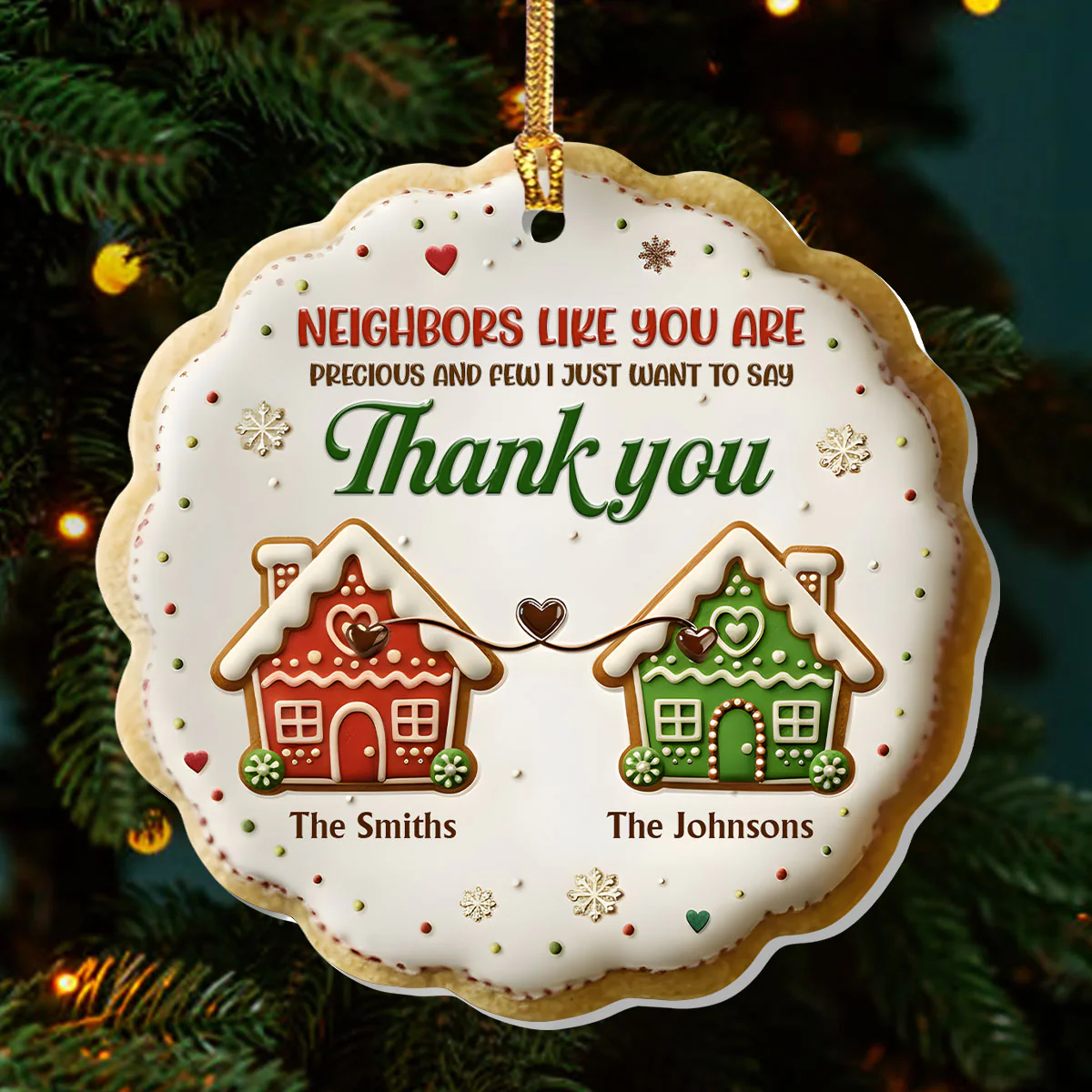 Thankful Neighbor Keepsake - Personalized 1-Layer Acrylic Ornament