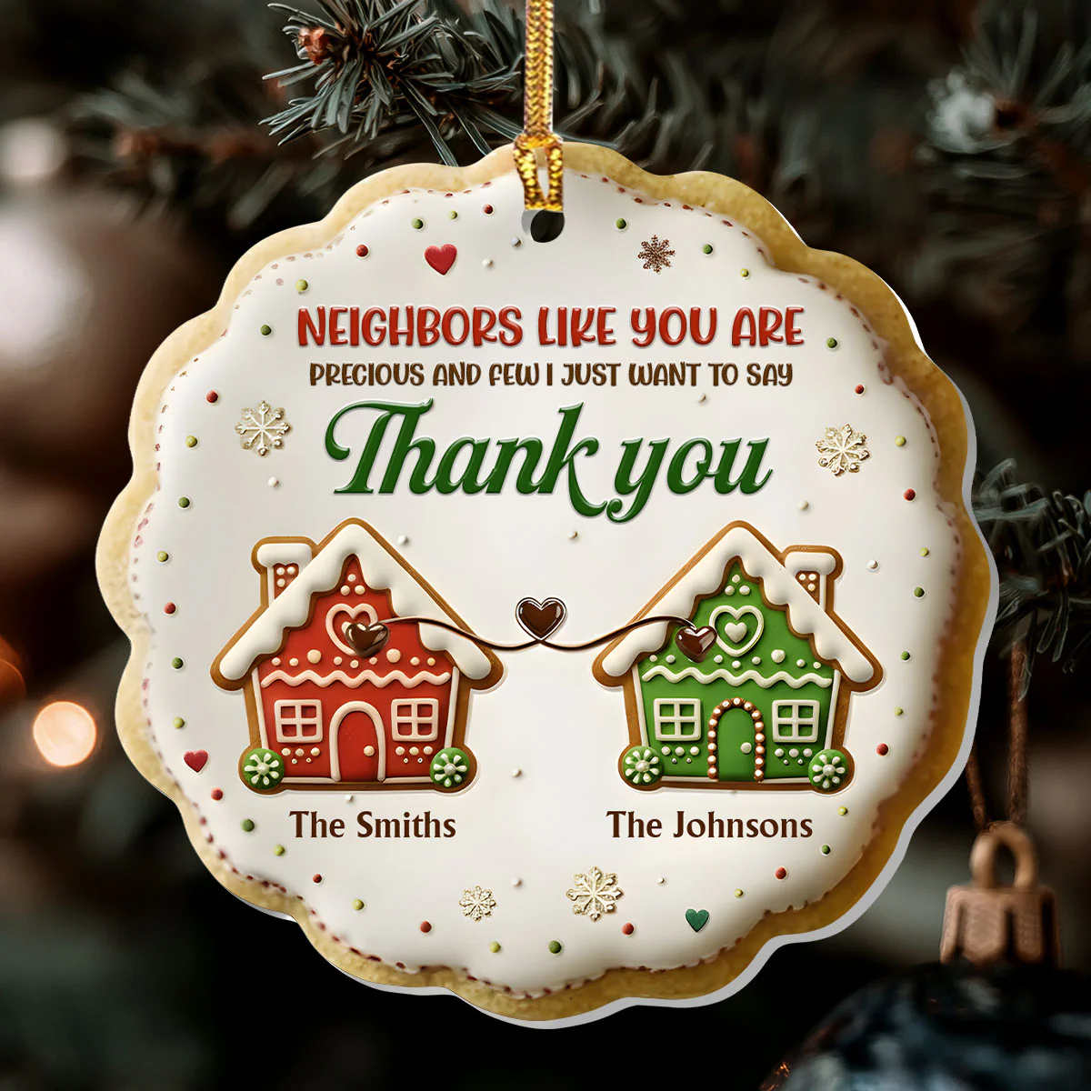 Thankful Neighbor Keepsake - Personalized 1-Layer Acrylic Ornament - Image 6