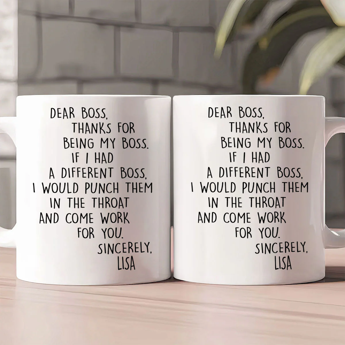 Thanks For Being My Boss - Personalized Ceramic Coffee Mug - Image 2