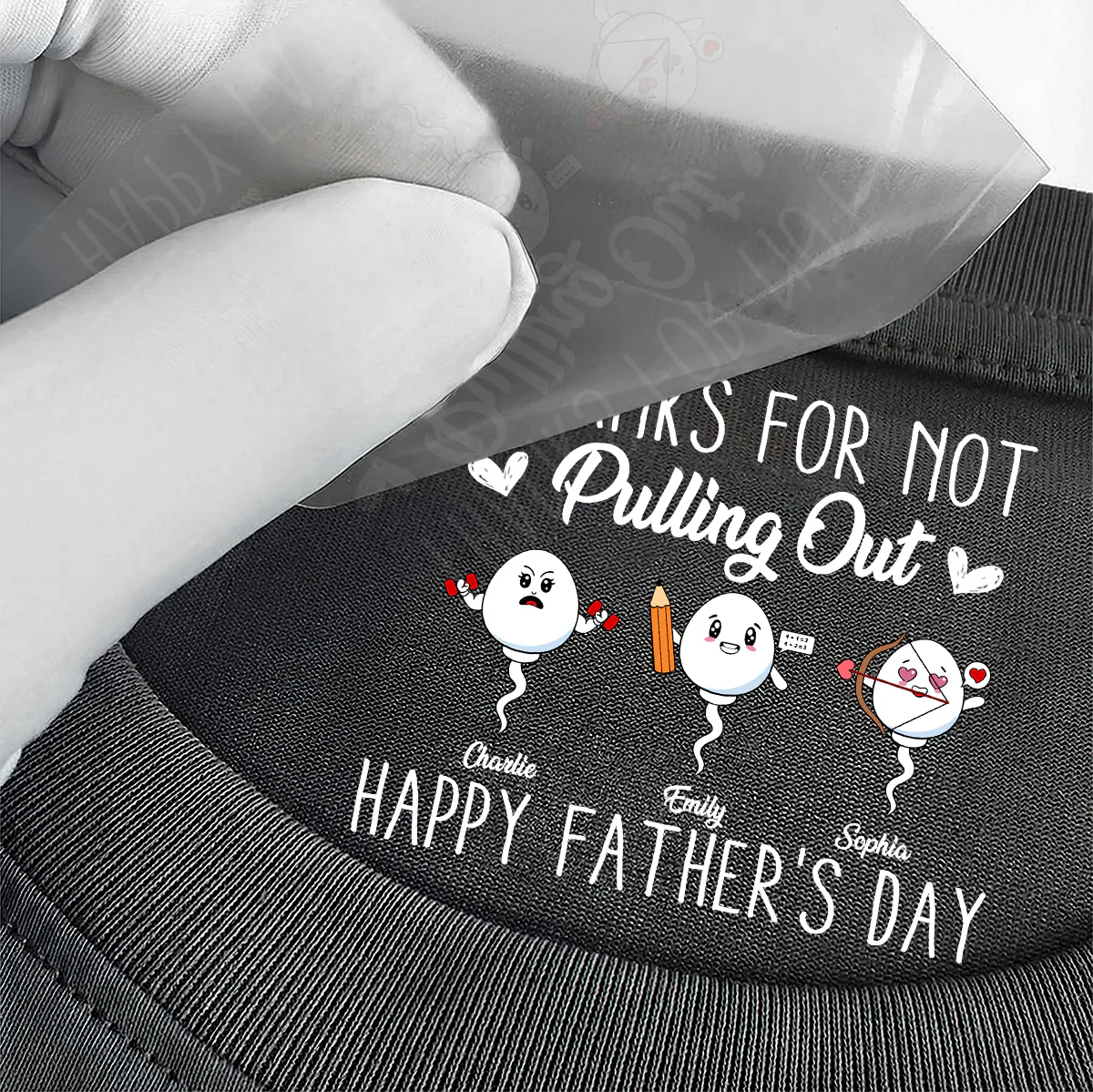 Thanks For Not Pulling Out - Personalized Shirt With Design Inner Neck - Image 3