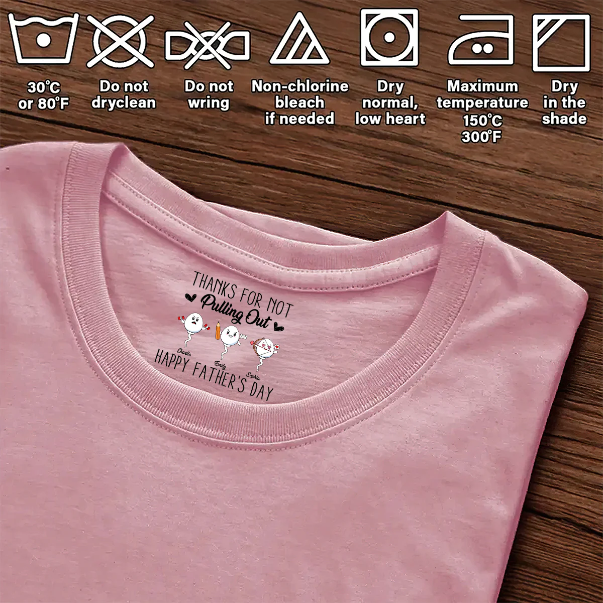 Thanks For Not Pulling Out - Personalized Shirt With Design Inner Neck - Image 6