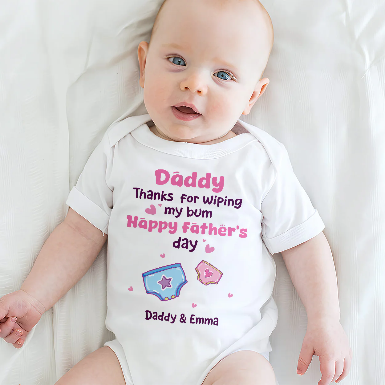 Thanks For Wiping My Bum - Personalized Baby Onesie - Image 3
