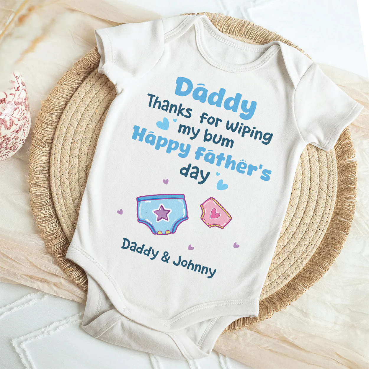 Thanks For Wiping My Bum - Personalized Baby Onesie - Image 4