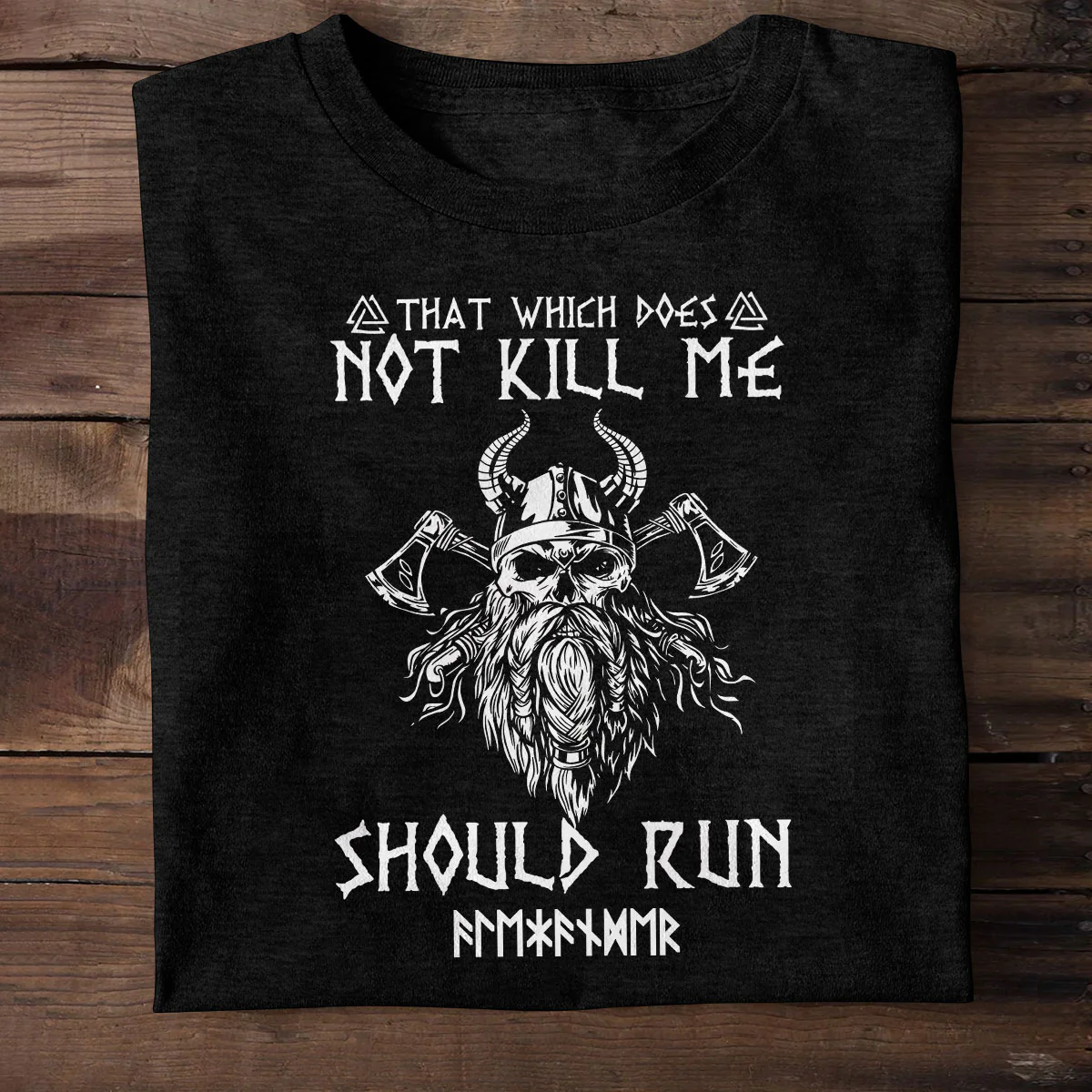 That Which Does Not Kill Me Should Run Name In Runes Viking - Personalized 2D Unisex T-shirt - Image 2