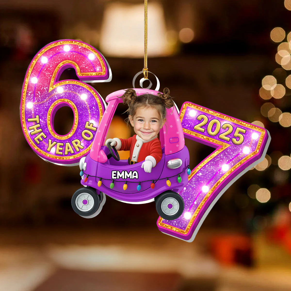 The 67 Ride Custom Photo Gift For Kids - Personalized 1-Layer Acrylic Ornament - Image 2