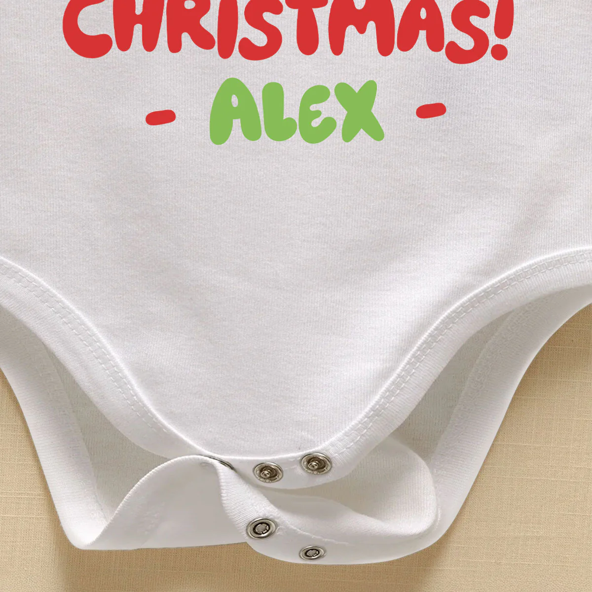The Baby Who Stole Christmas - Personalized Long Sleeve Baby Onesie - Image 4