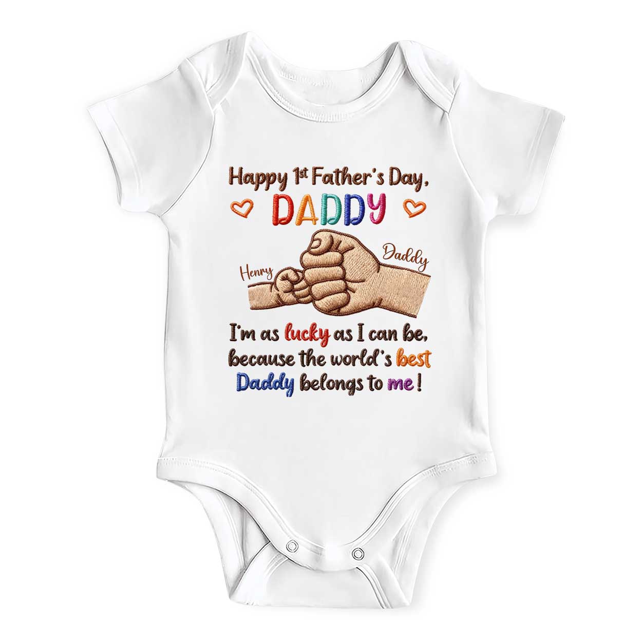 The Best Daddy Belongs To Me - Personalized Baby Onesie