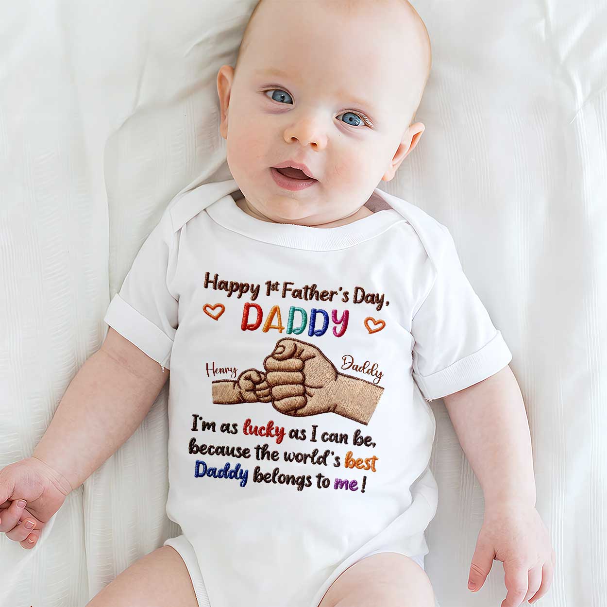The Best Daddy Belongs To Me - Personalized Baby Onesie - Image 3