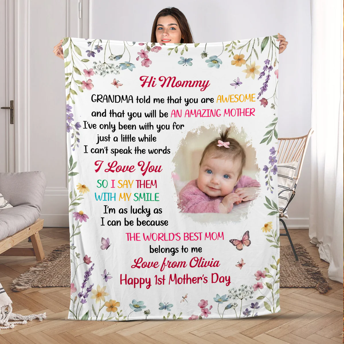 The Best Mommy Belongs To Me - Personalized Fleece Blanket