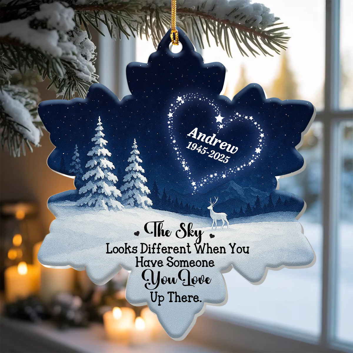 The Brightest Star On The Sky 2 - Personalized 1-Layer Acrylic Ornament - Image 4