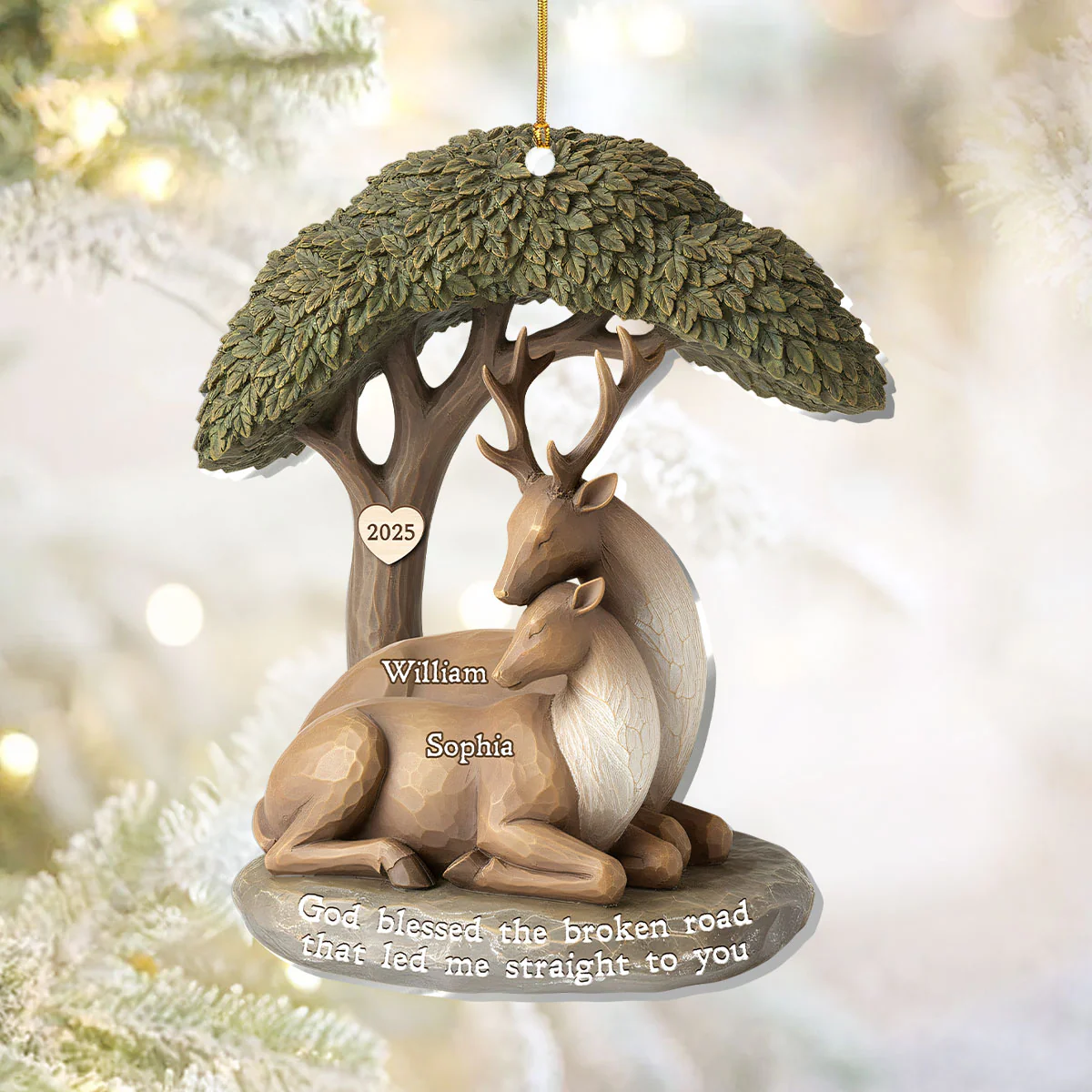 The Broken Road That Led Me Straight To You - Personalized 1-Layer Acrylic Ornament