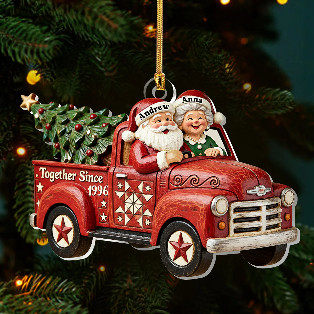The Claus Journey - Personalized 1-Layer Acrylic Ornament - Image 3
