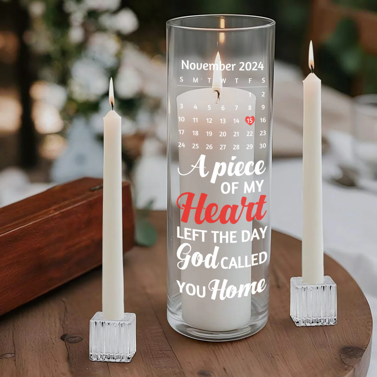 The Day God Called You Home - Personalized Glass Vase - Image 4