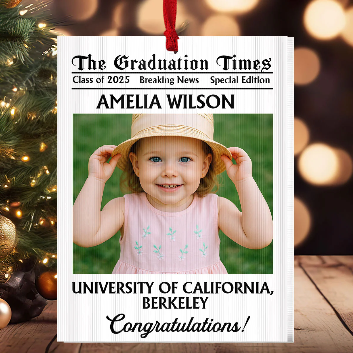 The Graduation Times - Personalized Magic Ornament - Image 2