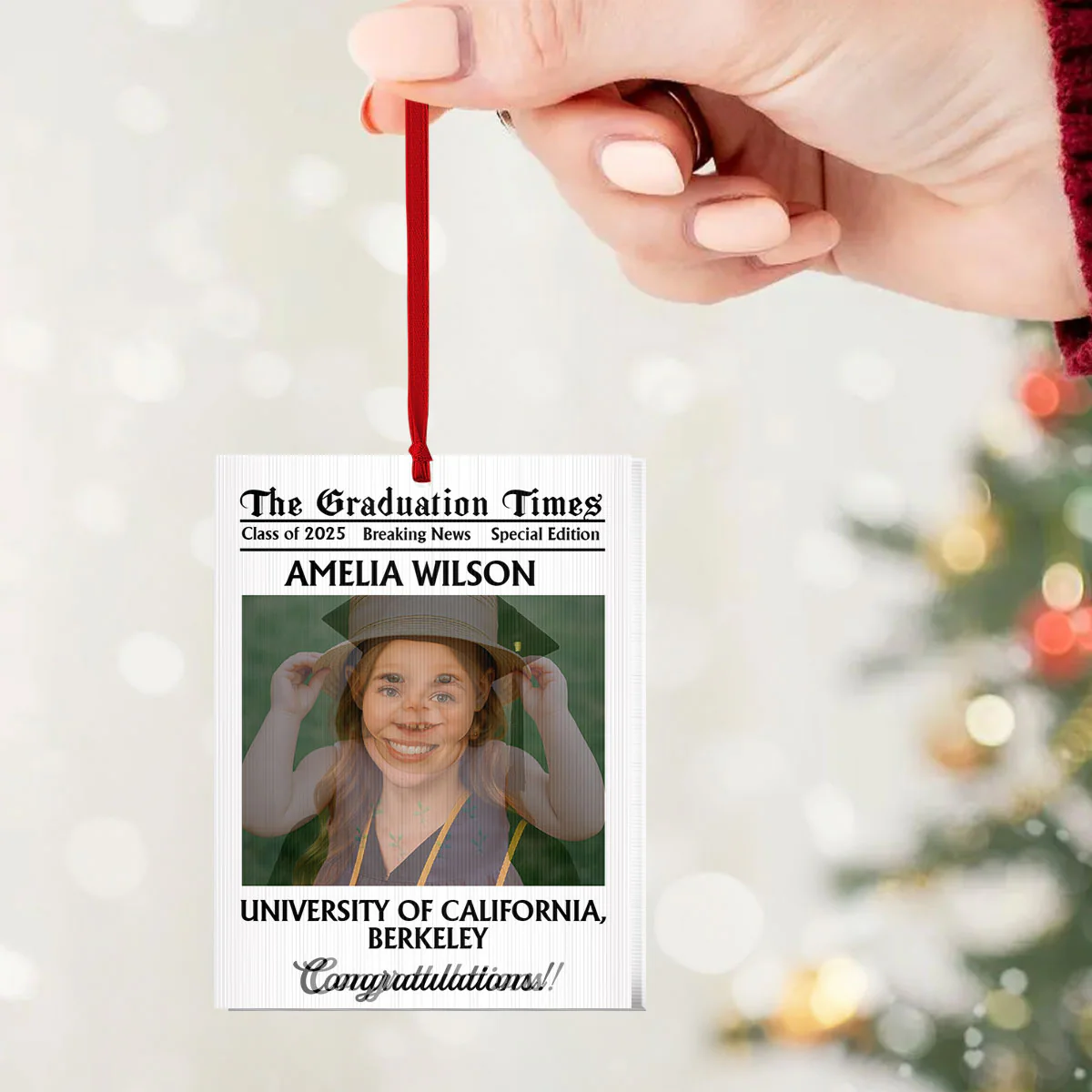 The Graduation Times - Personalized Magic Ornament - Image 3