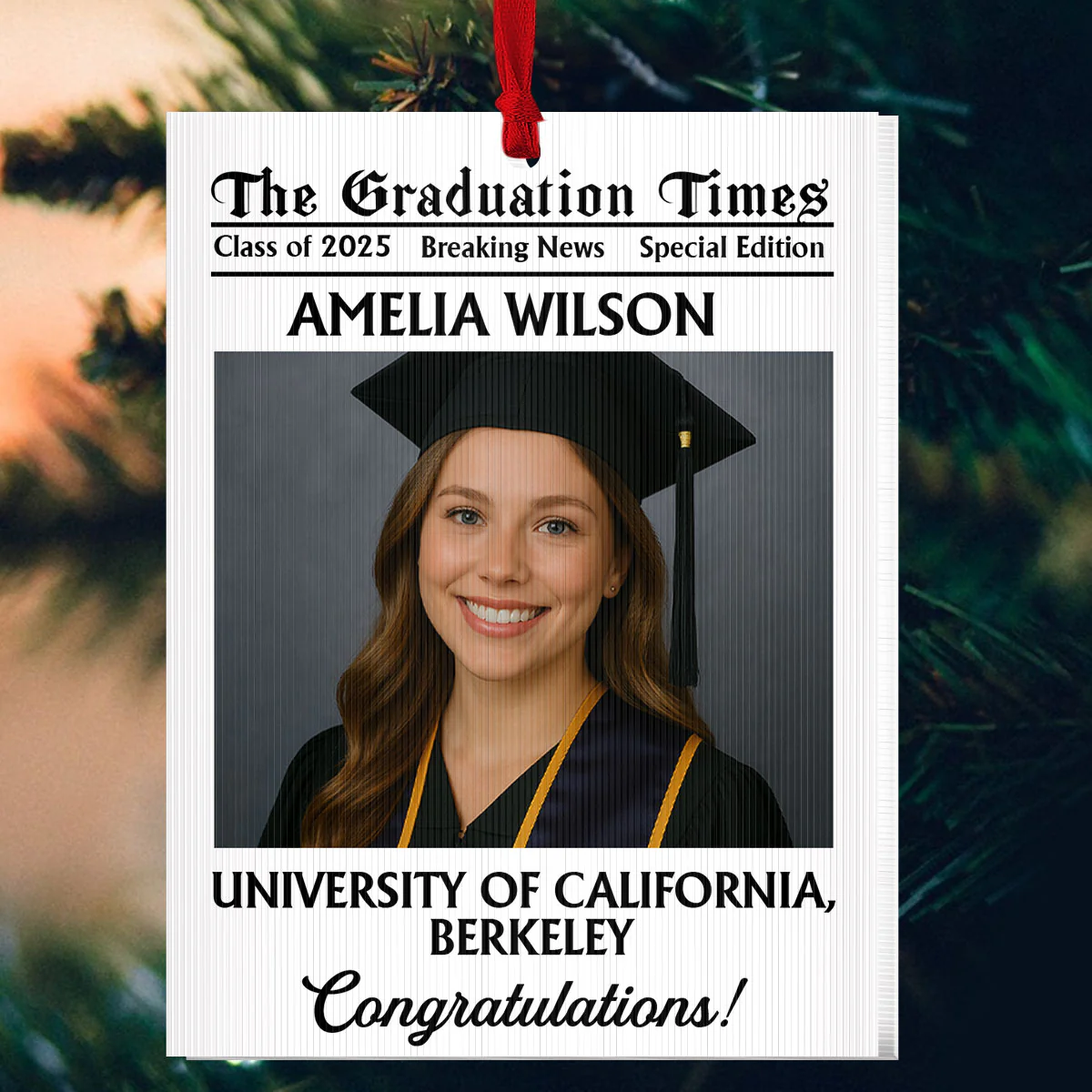 The Graduation Times - Personalized Magic Ornament - Image 4