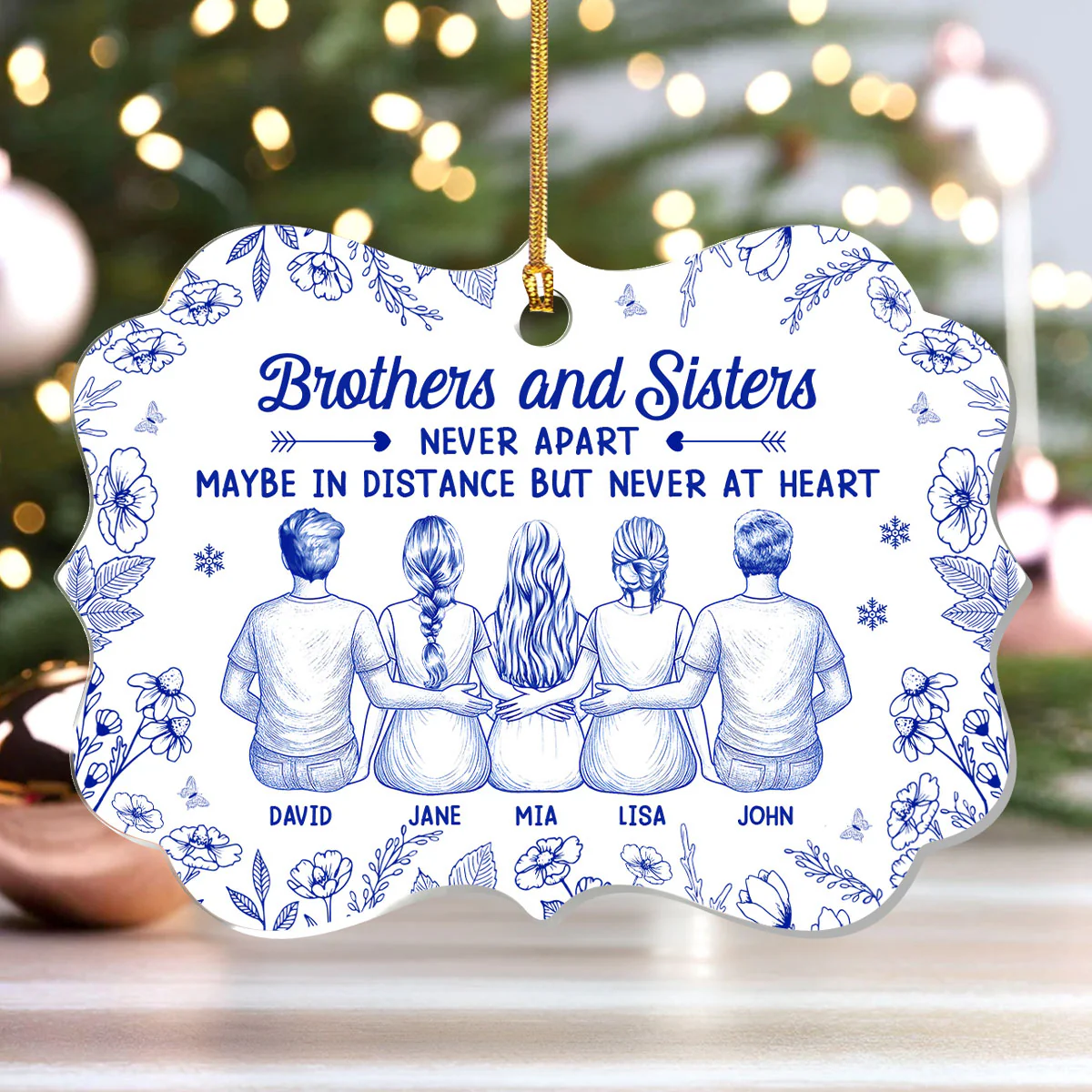 The Greatest Gift Our Parents Gave Us Was Each Other - Personalized 1-Layer Acrylic Ornament - Image 4