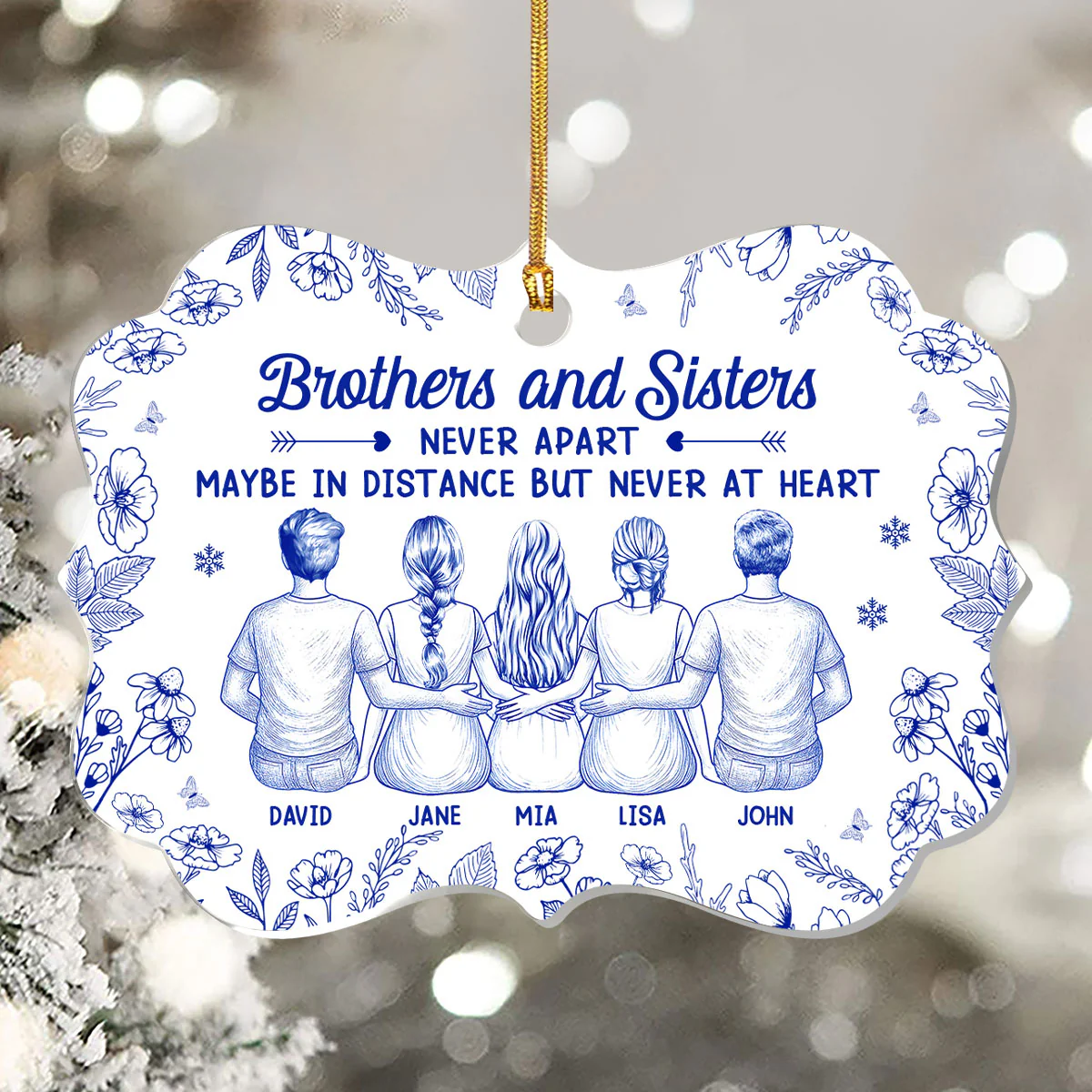 The Greatest Gift Our Parents Gave Us Was Each Other - Personalized 1-Layer Acrylic Ornament - Image 5
