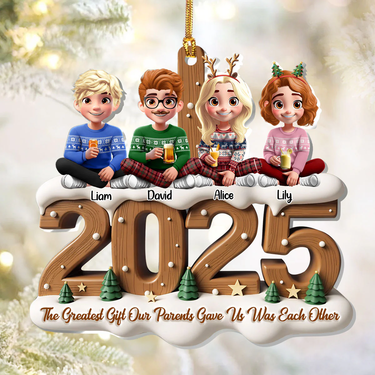 The Greatest Gift Our Parents Gave Us Was Each Other - Personalized 1-Layer Acrylic Ornament