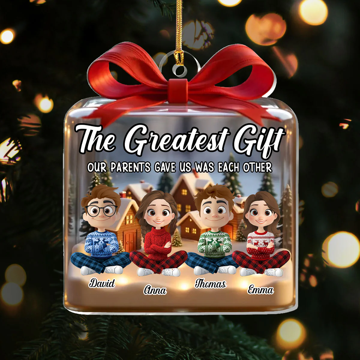 The Greatest Gift Our Parents Gave Us Was Each Other - Personalized 1-Layer Acrylic Ornament
