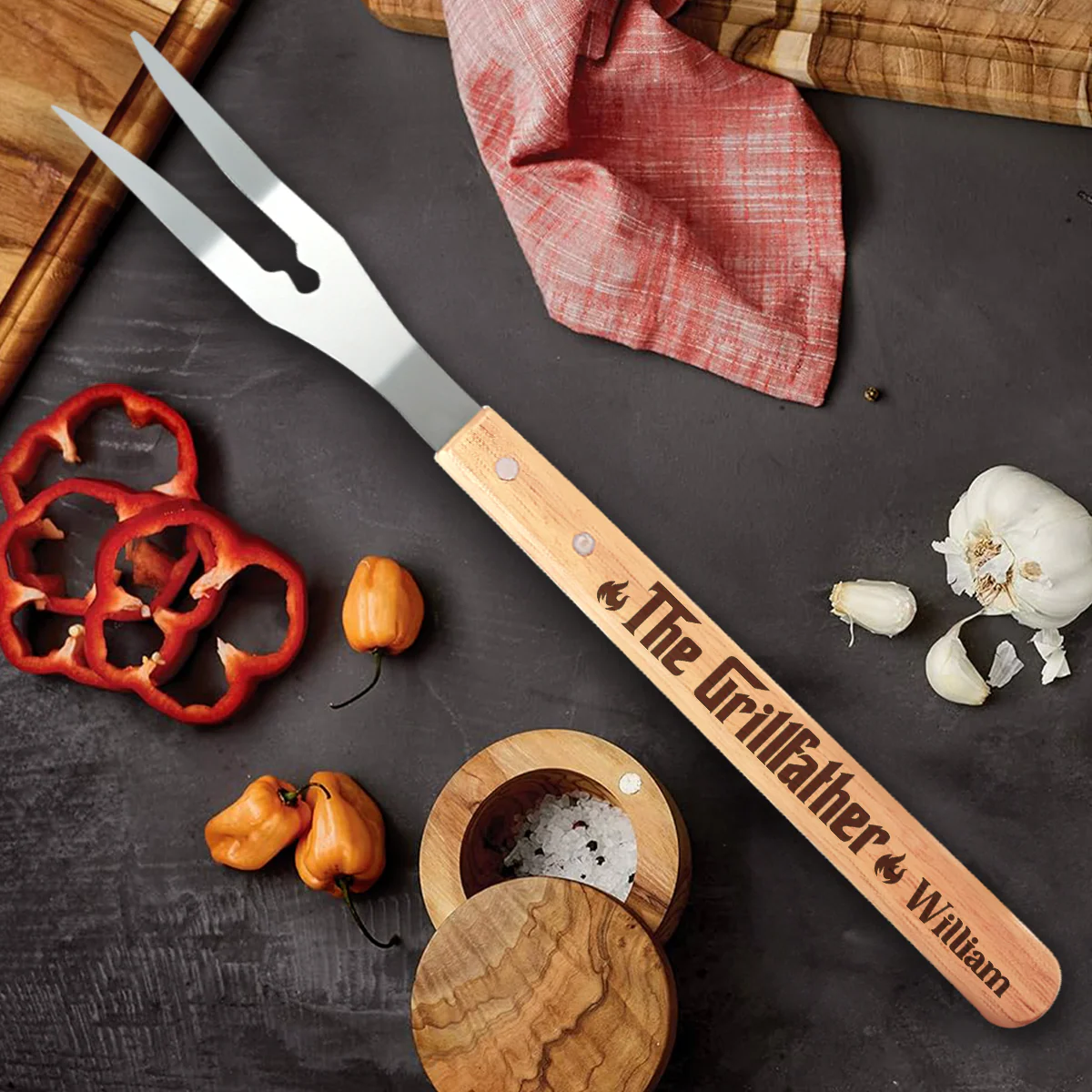 The Grill Father - Personalized BBQ Spatula Or Tool set - Image 3
