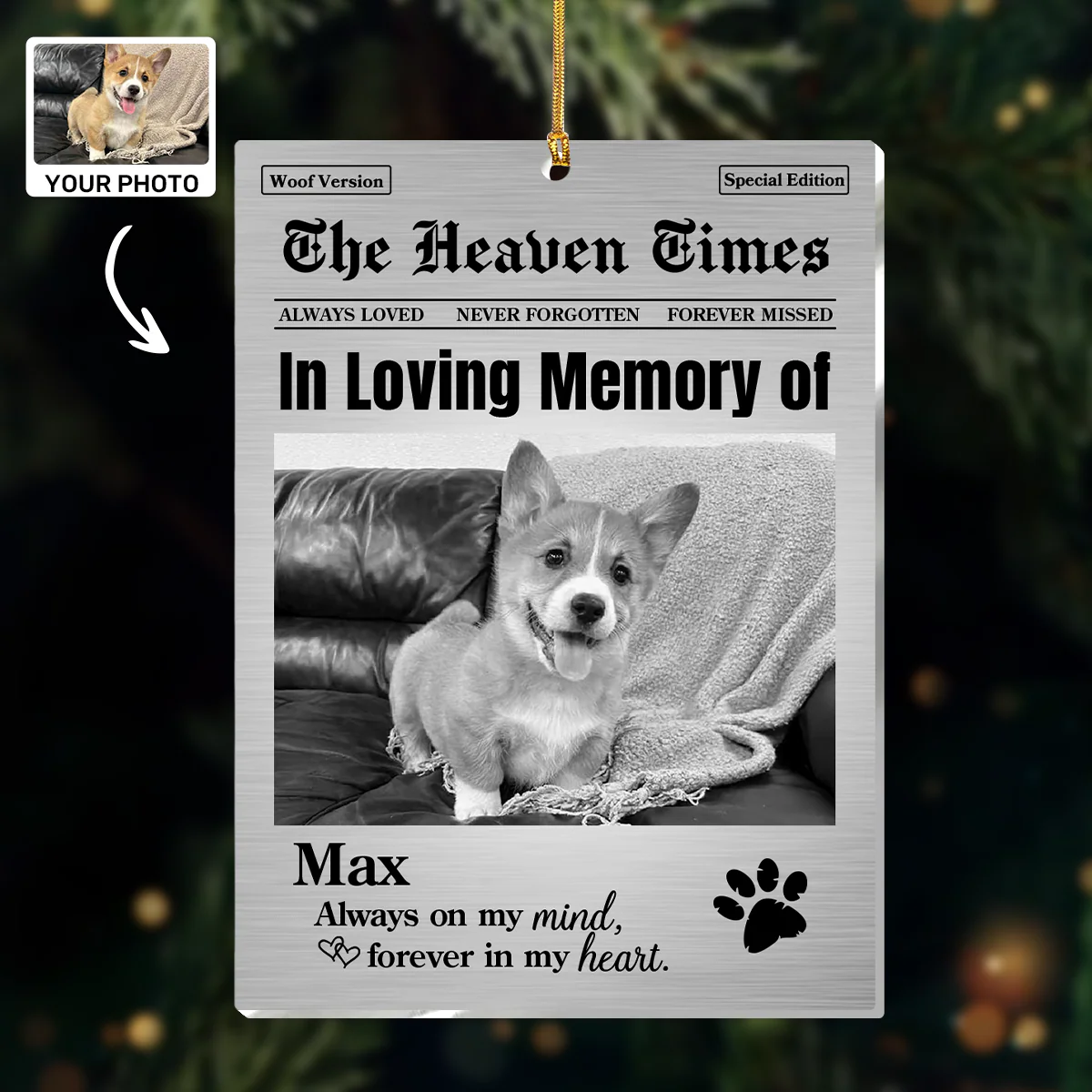The Heaven Times - Personalized 1-Layer Acrylic Ornament