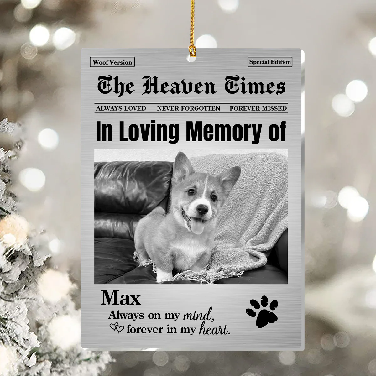 The Heaven Times - Personalized 1-Layer Acrylic Ornament - Image 5