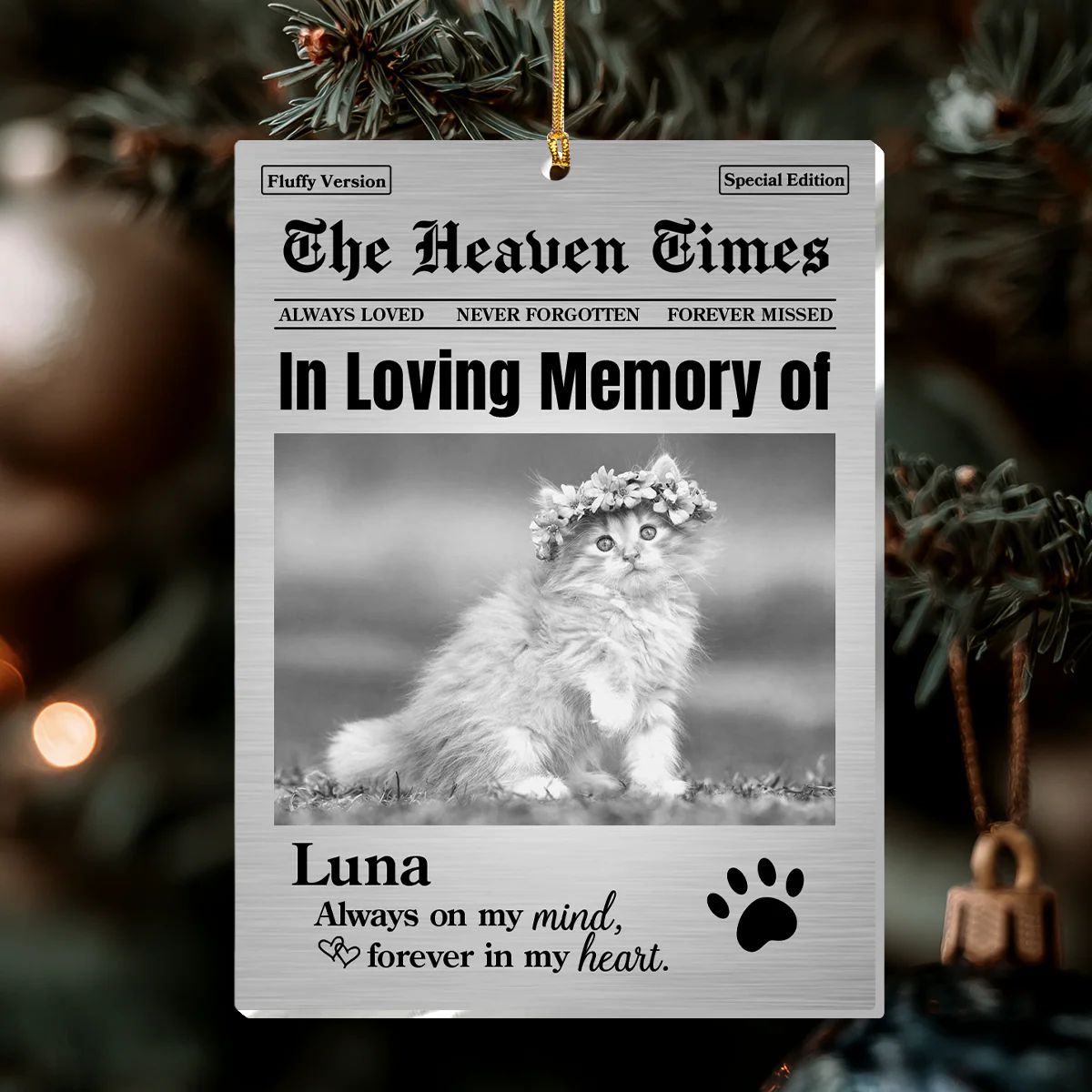 The Heaven Times - Personalized 1-Layer Acrylic Ornament - Image 6
