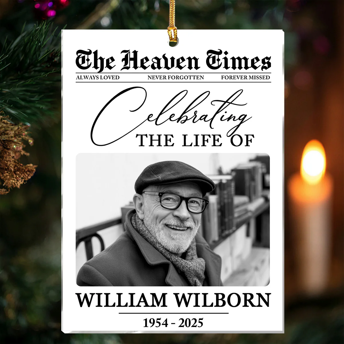 The Heaven Times - Personalized 1-Layer Acrylic Ornament