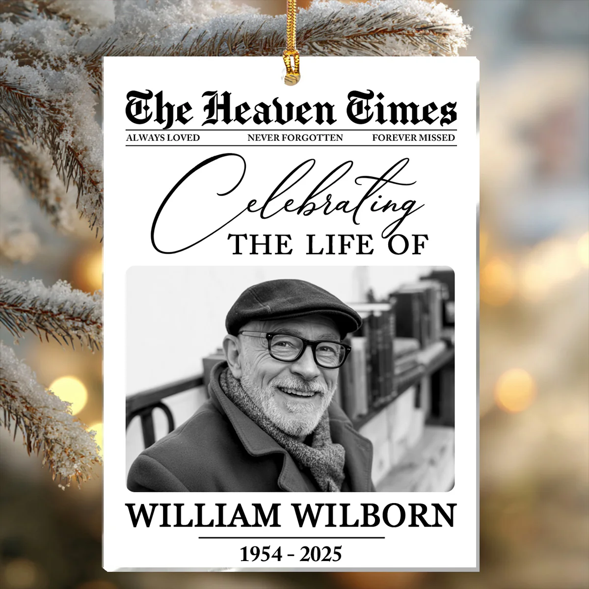 The Heaven Times - Personalized 1-Layer Acrylic Ornament - Image 5