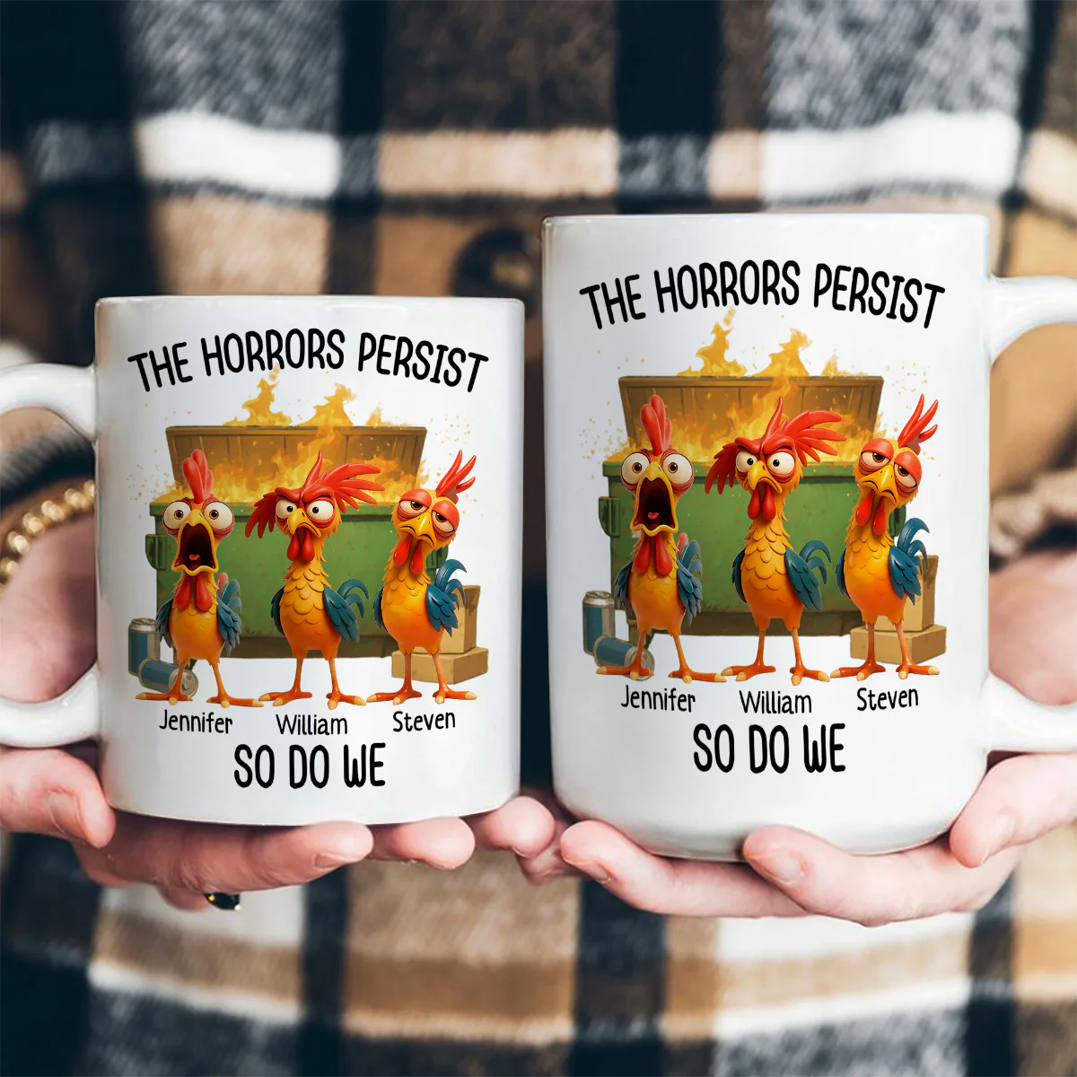 The Horrors Persist But So Do I - Personalized Ceramic Coffee Mug - Image 5