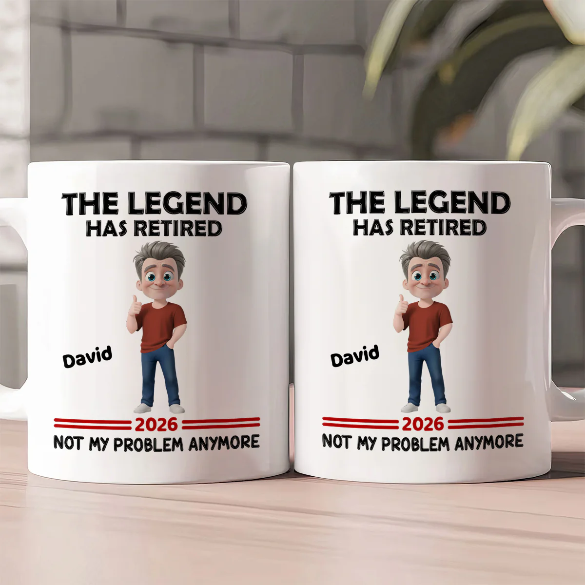 The Legend Has Retired - Personalized Ceramic Coffee Mug - Image 2