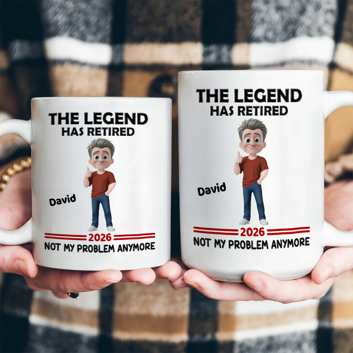 The Legend Has Retired - Personalized Ceramic Coffee Mug - Image 4