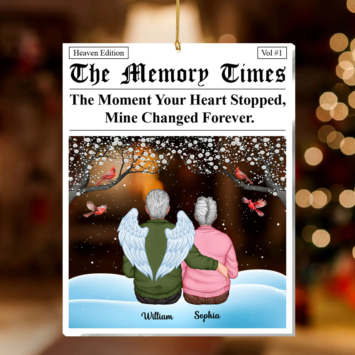 The Memory Times - Personalized 1-Layer Acrylic Ornament - Image 2