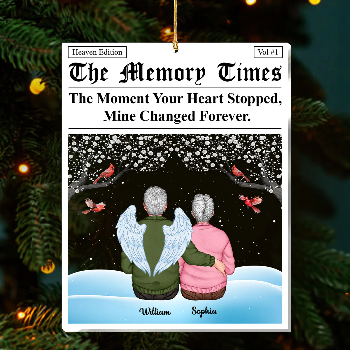 The Memory Times - Personalized 1-Layer Acrylic Ornament - Image 3