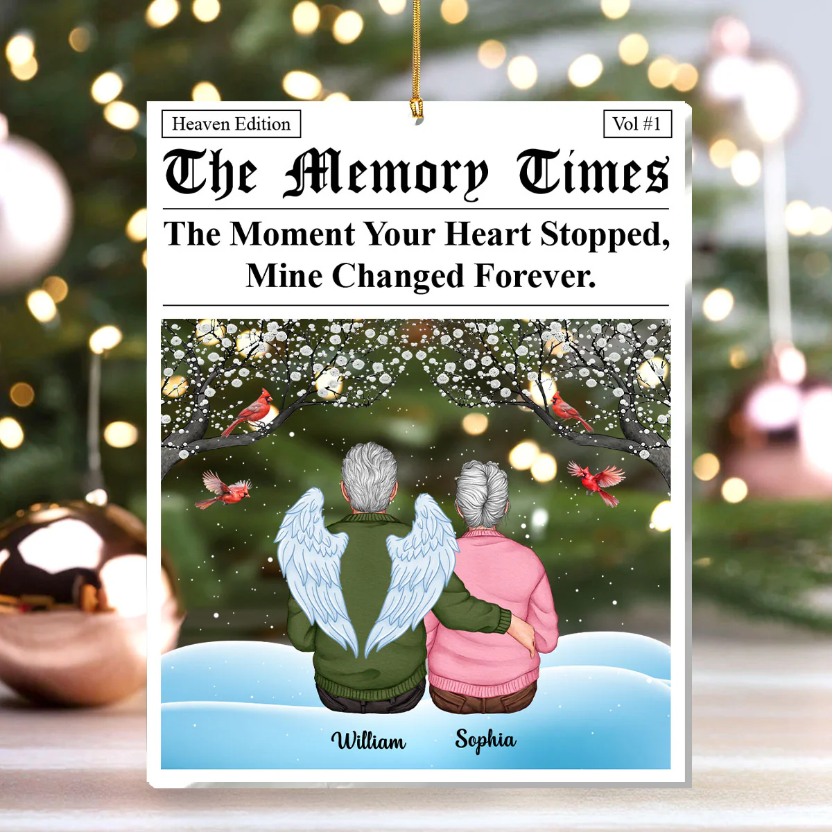 The Memory Times - Personalized 1-Layer Acrylic Ornament - Image 4
