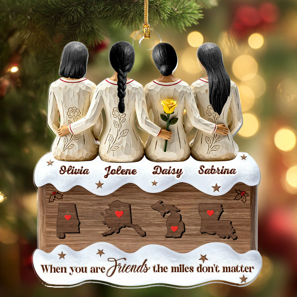 The Miles Don't Matter - Personalized 1-Layer Acrylic Ornament - Image 4