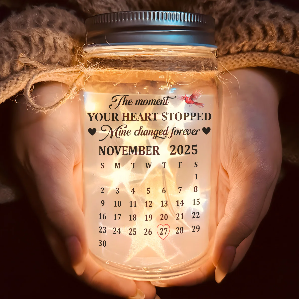 The Moment - Personalized Mason Jar Light - Image 2