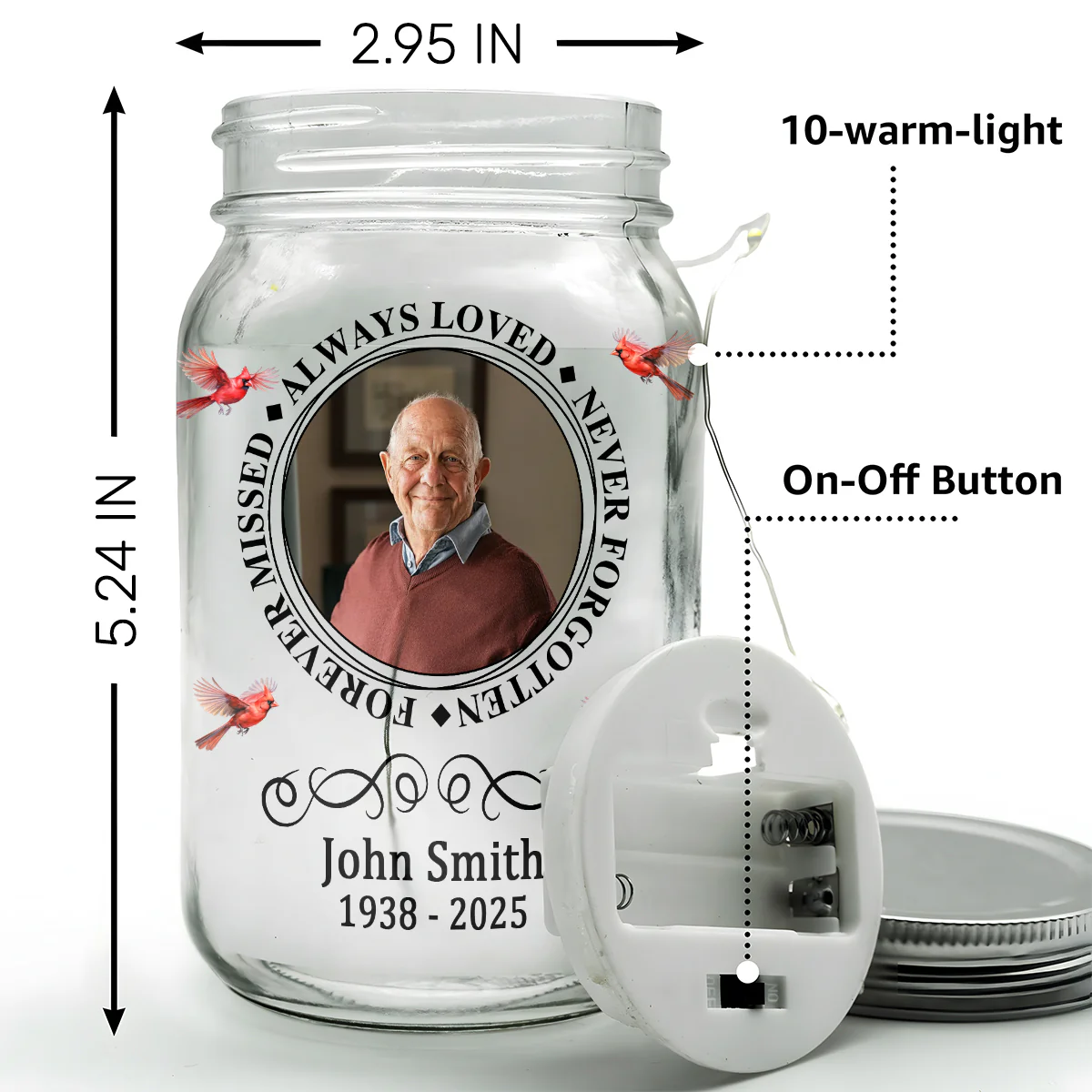 The Moment - Personalized Mason Jar Light - Image 5