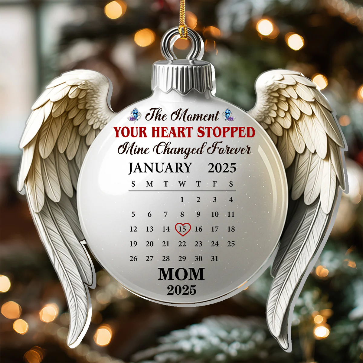 The Moment Your Heart Stopped - Personalized 1-Layer Acrylic Ornament